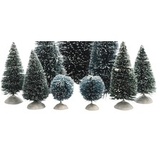 Decoratieve miniatuursparren met sneeuw voor kerstdecoratie