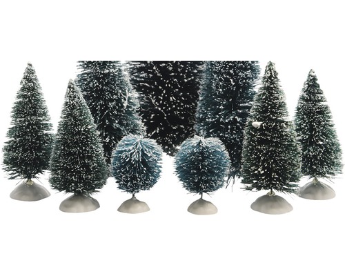 Decoratieve miniatuursparren met sneeuw voor kerstdecoratie