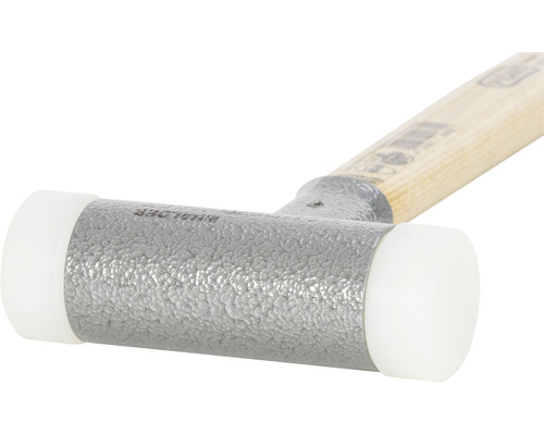 Rubber hamer met houten handvat