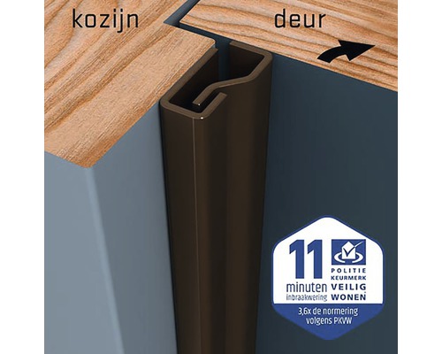 Deur met deurkozijn en inbraakbeveiliging