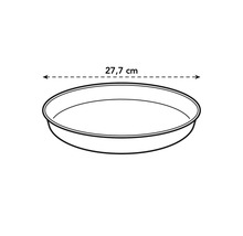 Afbeelding van een ronde plantenschaal met een diameter van 27,7 cm
