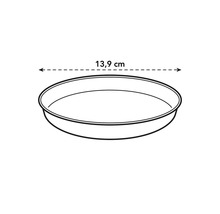 Bloemenonderzetter met een diameter van 13,9 centimeter
