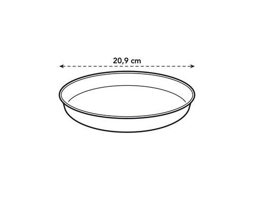 Ondertas met een diameter van 20,9 centimeter