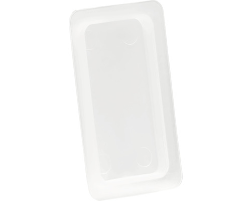 Lege witte plastic bak