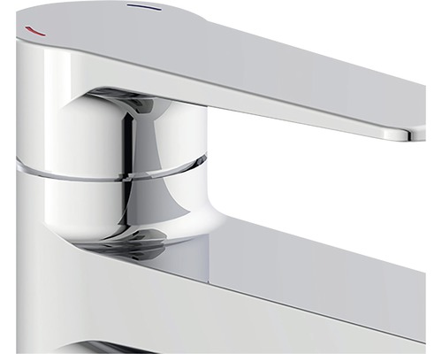 Close-up van een kraan met hendel voor waterregeling