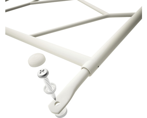 Detailopname van een wasrek met schroef