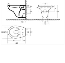 SPHINX Hangend toilet universeel excl. wc-bril-thumb-2