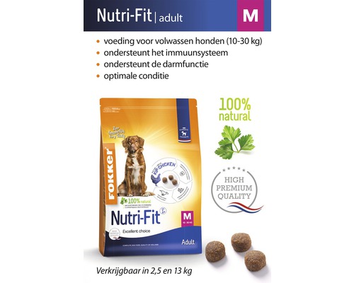 Fokker Nutri Fit M hondenvoer voor volwassen honden