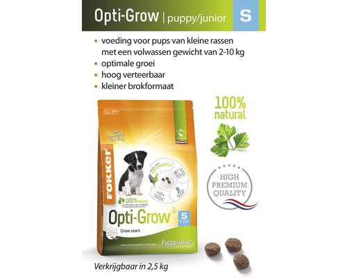 Fokker Opti-Grow Puppy Junior droog hondenvoer voor kleine rassen