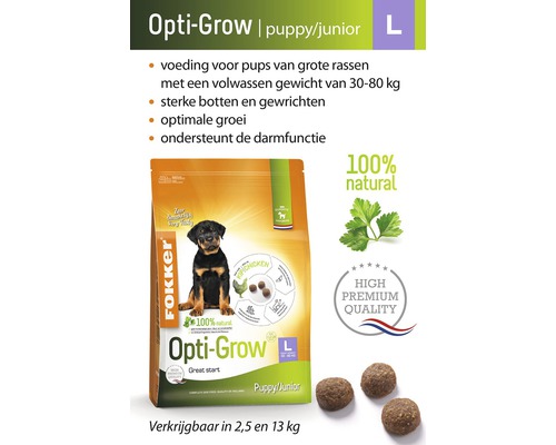 Fokker Opti Grow puppyvoer voor grote rassen