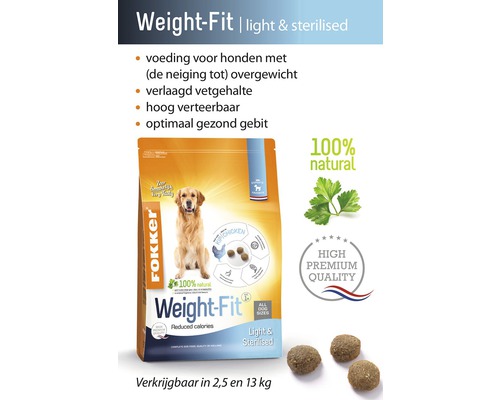 Fokker Weight-Fit hondenvoer voor honden met aanleg voor overgewicht