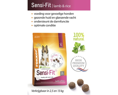 Fokker Sensi-Fit hondenvoer met lam en rijst voor gevoelige honden