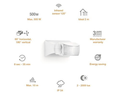 STEINEL Bewegingsmelder IS 1 wit