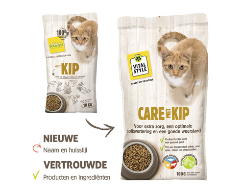 Kattentrockenvoer met kip in verpakking van 10 kilogram