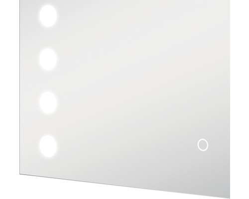 Rechthoekige spiegel met verlichting voor badkamer