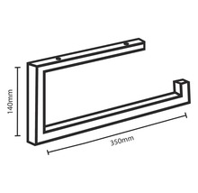 Handdoekhouder met afmetingen 140 mm en 350 mm