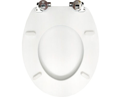 Toiletbril van kunststof met chromen scharnieren