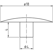 GESIPA Afdekkap 4x18 mm SW4 kunststof wit, 100 stuks