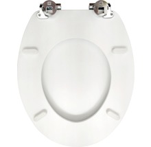 Toiletbril van kunststof met metalen scharnieren