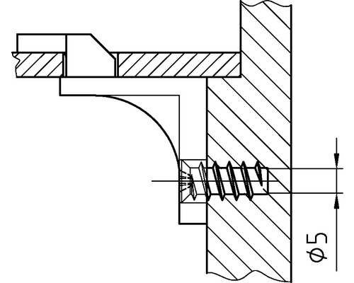 Technische tekening van een schroefverbinding met diameter specificatie