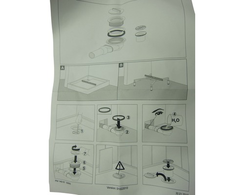 Installatie-instructies voor een doucheputje