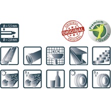 Symbool voor boordiameter, origineel zegel, premium kwaliteit zegel, hout, buis, wastafel, stalen balk, muur, houtbundel, fles met glas, band