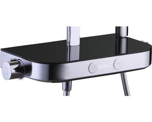 Avital thermostatische kraan met plank