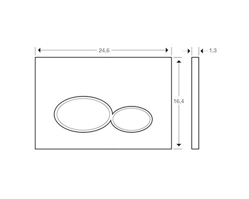 Afmetingen van een bedieningspaneel voor een toilet