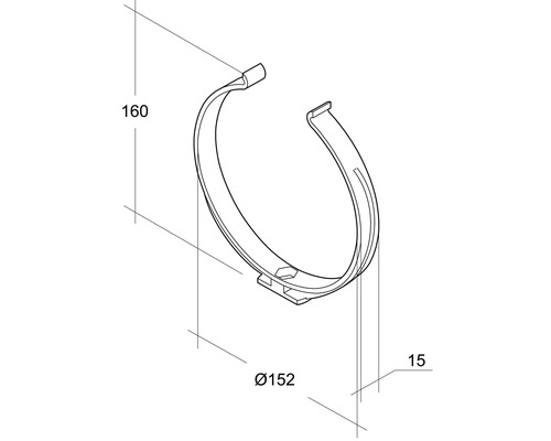 Pijpklem met maatvoering
