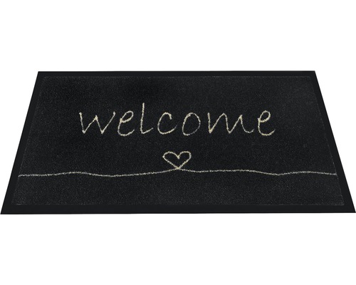 Deurmat met welkomstgroet en hart