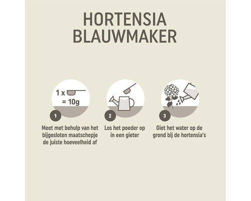 Instructies voor het gebruik van hortensia blauwmaker