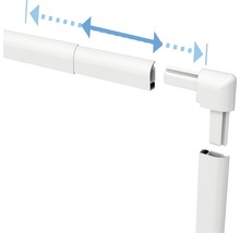 HOME PROTECT Raamhor telescopisch wit 70-100x80-120 cm