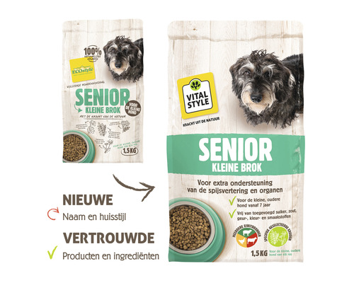 Verpakking honden droogvoer senior klein ras