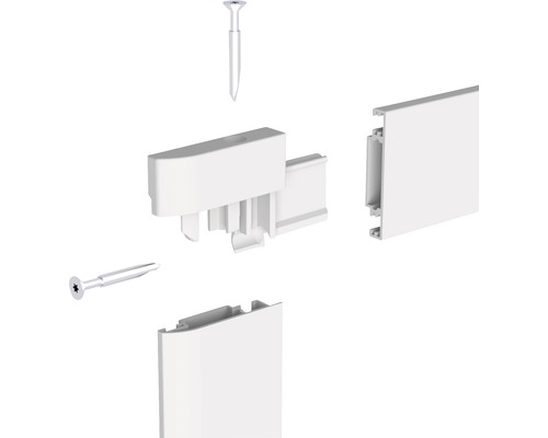 Verbindingsstuk voor plinten met bevestigingsmateriaal