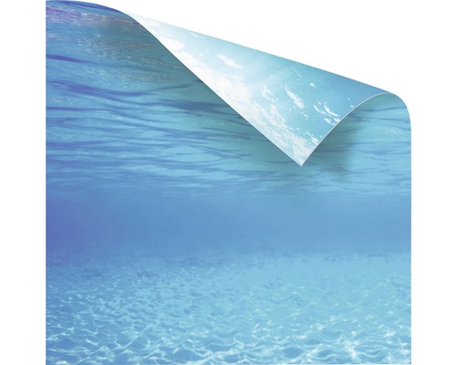 Decoratieve folie met onderwatermotief en omgebogen hoek