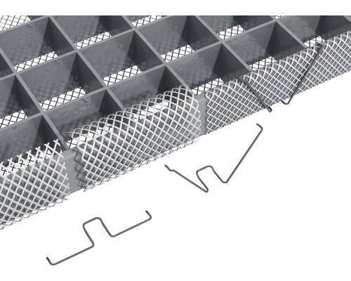 Kunststof lichtschachtafdekking met bevestigingsclips