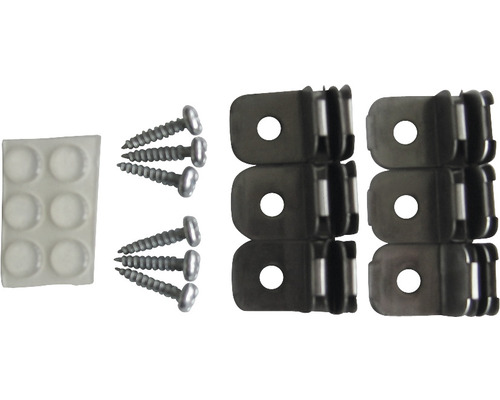 Pijpbevestigingsset met schroeven en buffers