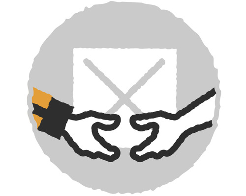 Symbool voor stemmen of verkiezingsdeelname