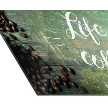 Decoratieve acrylglas afbeelding met koffiebonen en letters