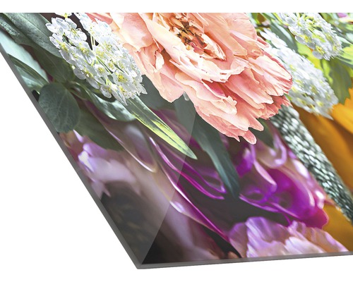 Bloemmotief op een acrylglasplaat