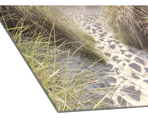 Decoratieve plaat met een motief van een zandpad op het strand