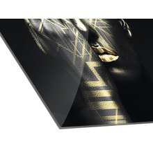 Decoratieve kunst met vrouw, geometrische patronen en goudkleur