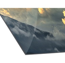 Berglandschap op een acrylglasplaat
