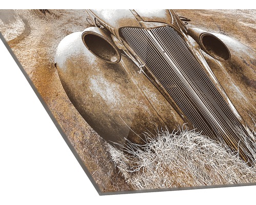 Decoratieve plaat met antiek automotief