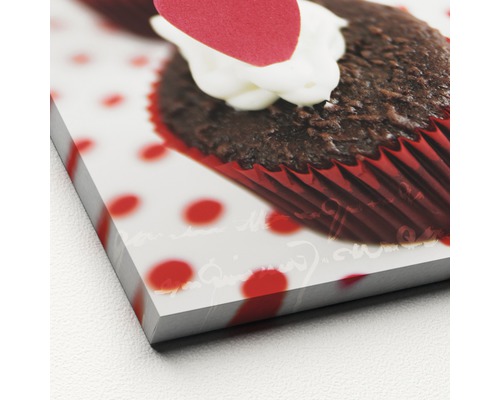 Bedrukte hardschuimplaat met cupcake-motief