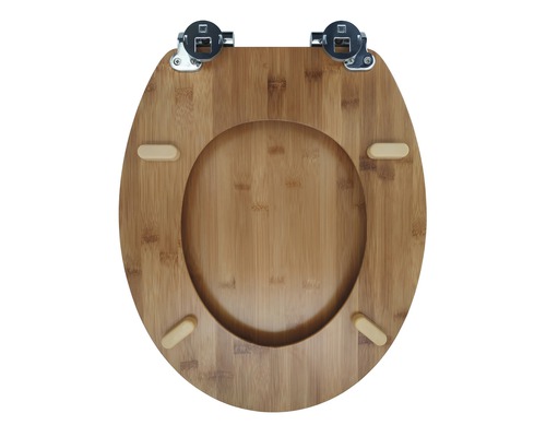 Toiletdeksel van bamboe met scharnieren