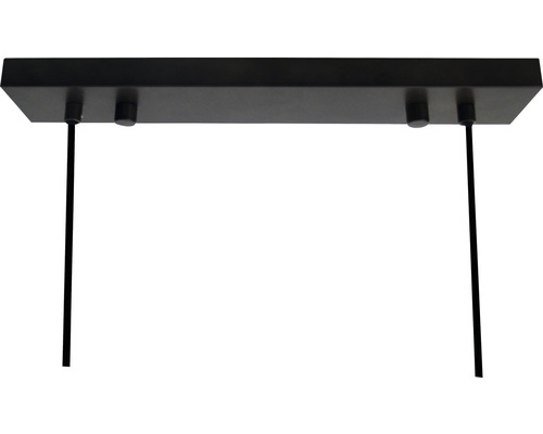 Zwarte plafondlamp met vier pendels