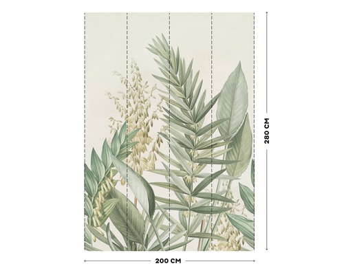 Fotobehang met plantenmotief, 200 cm breed en 280 cm hoog