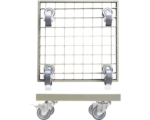 Rolplank met rasterstructuur en wielen