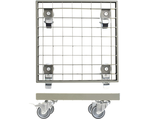 Rolplank met rasterstructuur en vier wielen